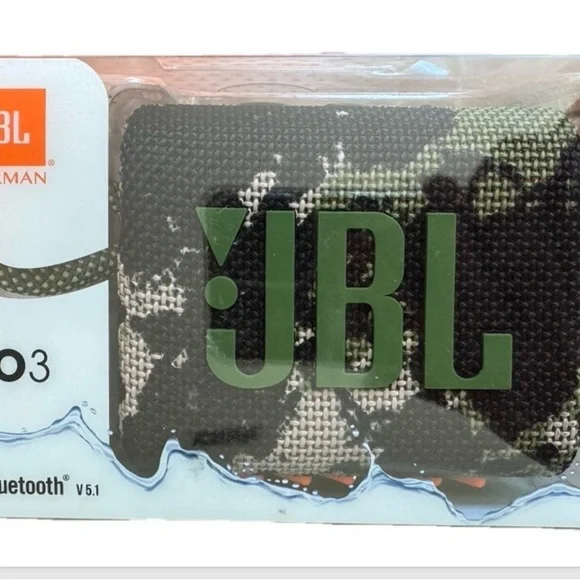 JBL Go 3 Bluetooth Speaker - Green Camouflage - Picture 1 of 4